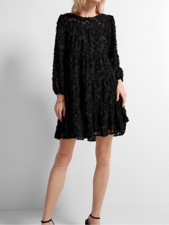 ICON Dresses & Skirts - Simons ICONE Black Textured Sheer Evening Dress size L